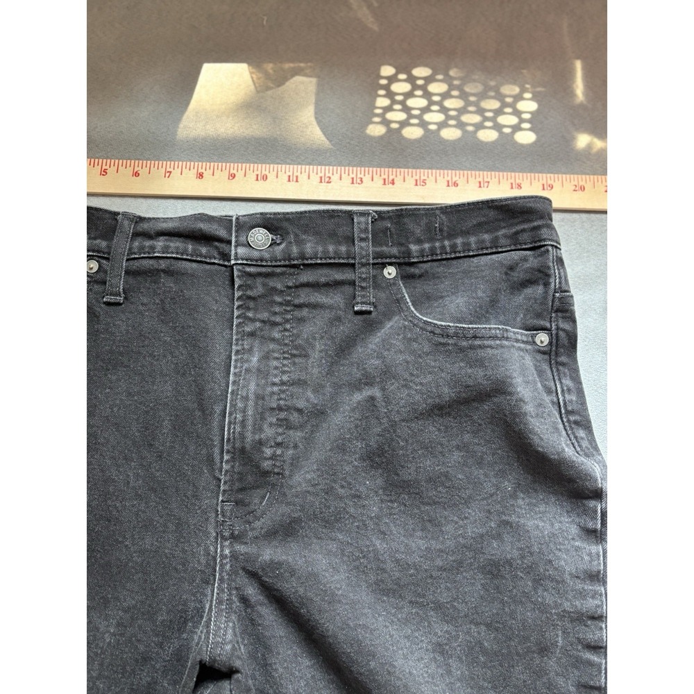 Madewell Womens The Perfect Vintage Flare Jeans Sz 33 Black Stretch Minimalist - Picture 4 of 11